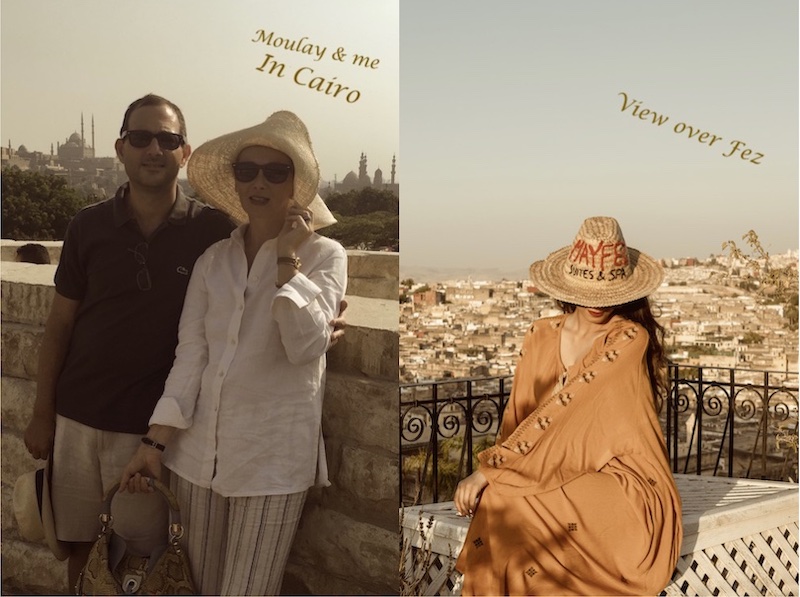 Moi et Moulay au Caire, puis sur la terrasse de Mayfez à Fès
